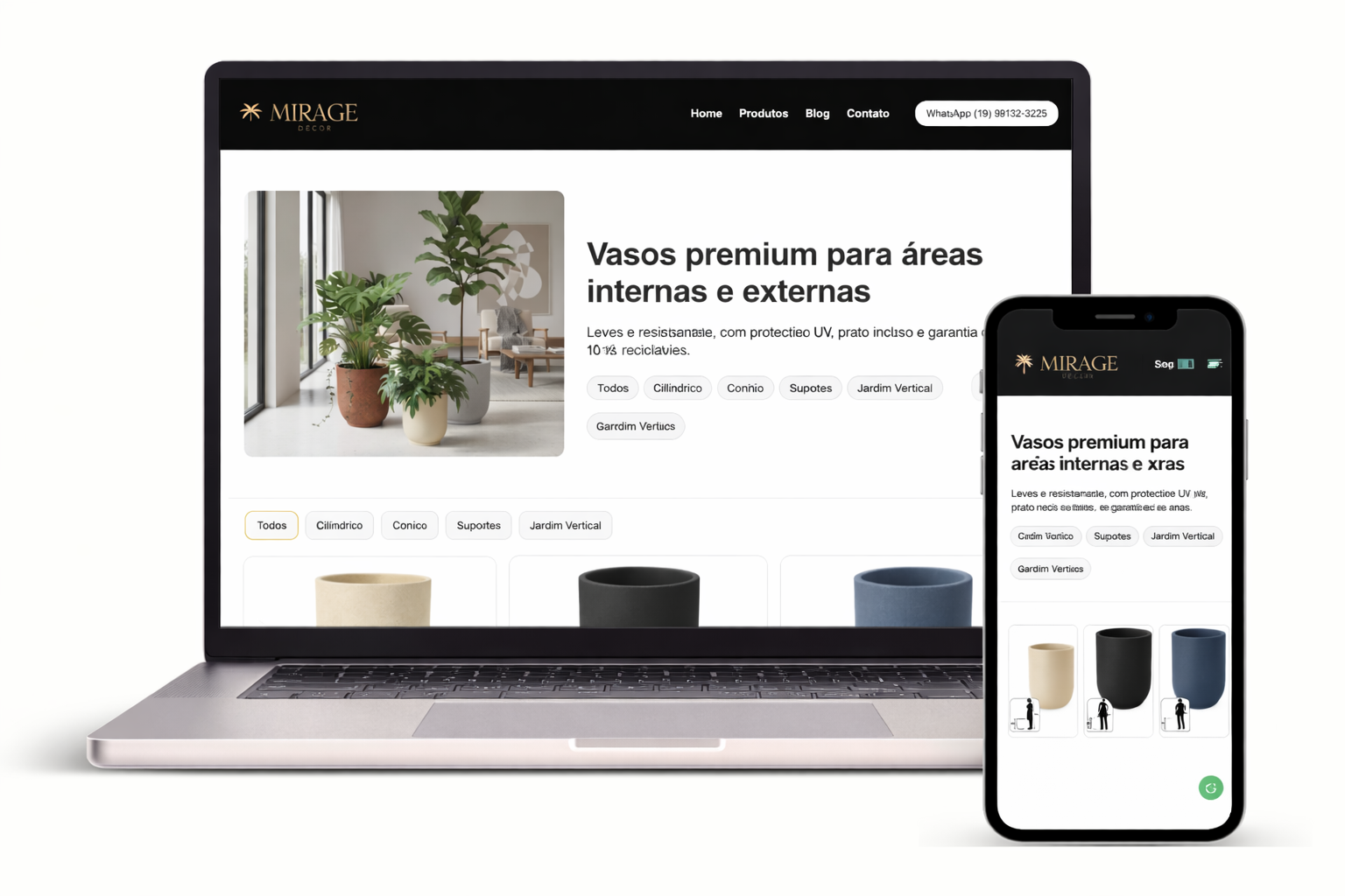 Projeto Vasos Mirage Decor