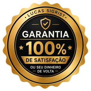 Selo Lucas Sigrist: garantia de 100% de satisfação ou seu dinheiro de volta