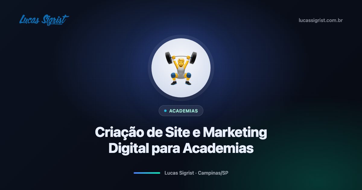 Criação de site e marketing digital para academias em Campinas