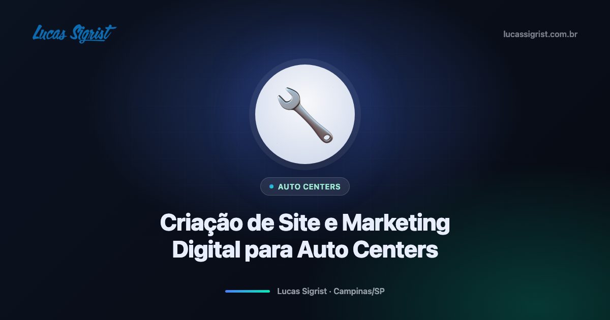 Criação de site e marketing digital para auto centers em Campinas