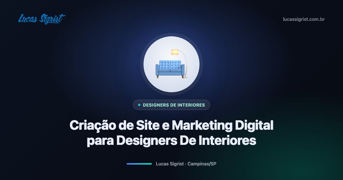 Criação de site e marketing digital para designers de interiores em Campinas