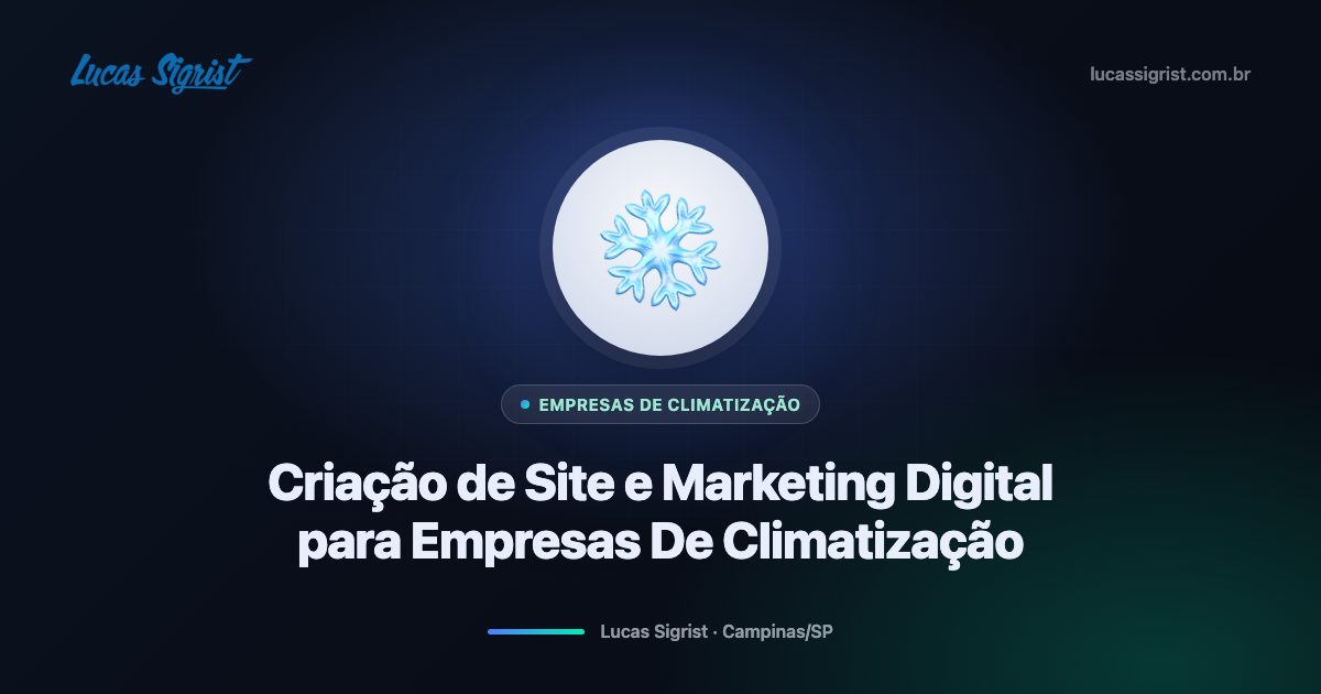 Criação de site e marketing digital para empresas de climatização em Campinas