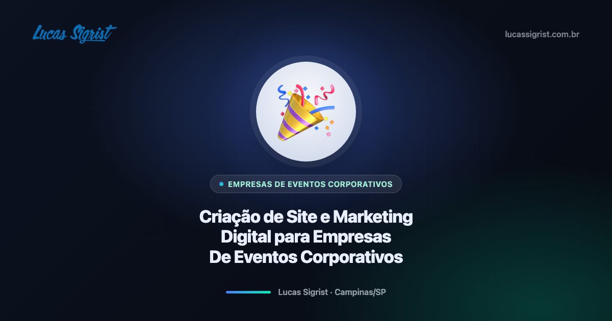 Criação de site e marketing digital para empresas de eventos corporativos em Campinas
