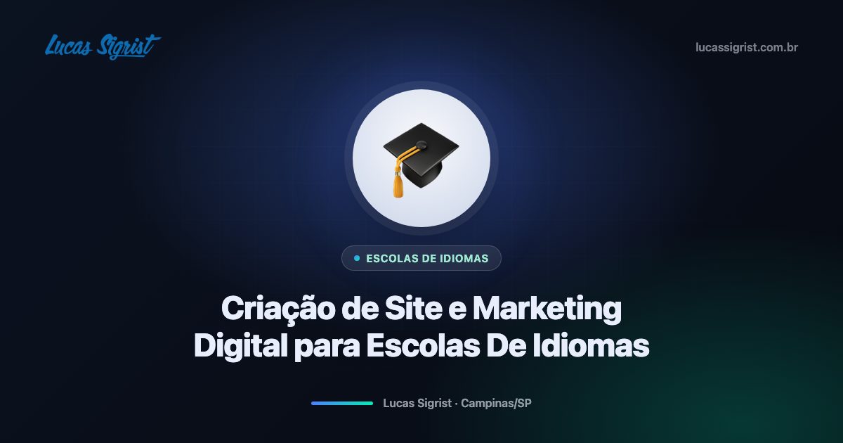 Criação de site e marketing digital para escolas de idiomas em Campinas