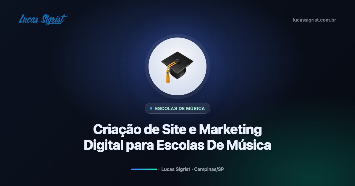 Criação de site e marketing digital para escolas de música em Campinas