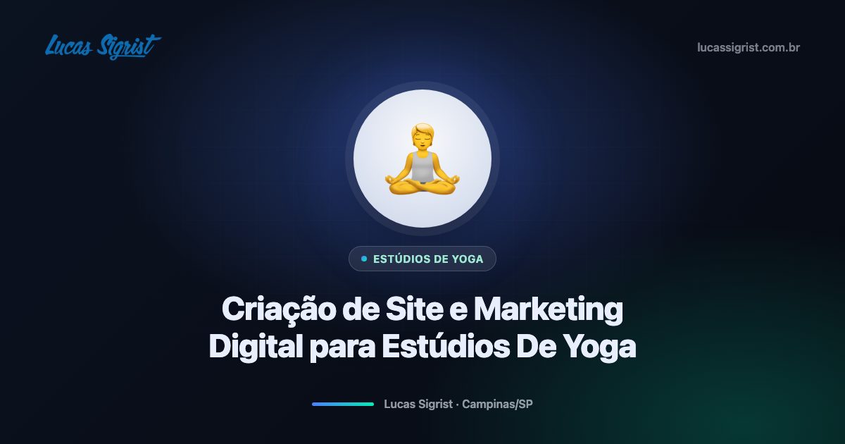 Criação de site e marketing digital para estúdios de yoga em Campinas