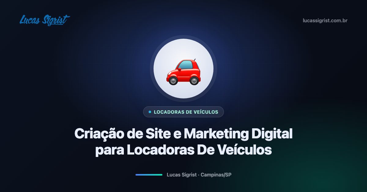 Criação de site e marketing digital para locadoras de veículos em Campinas