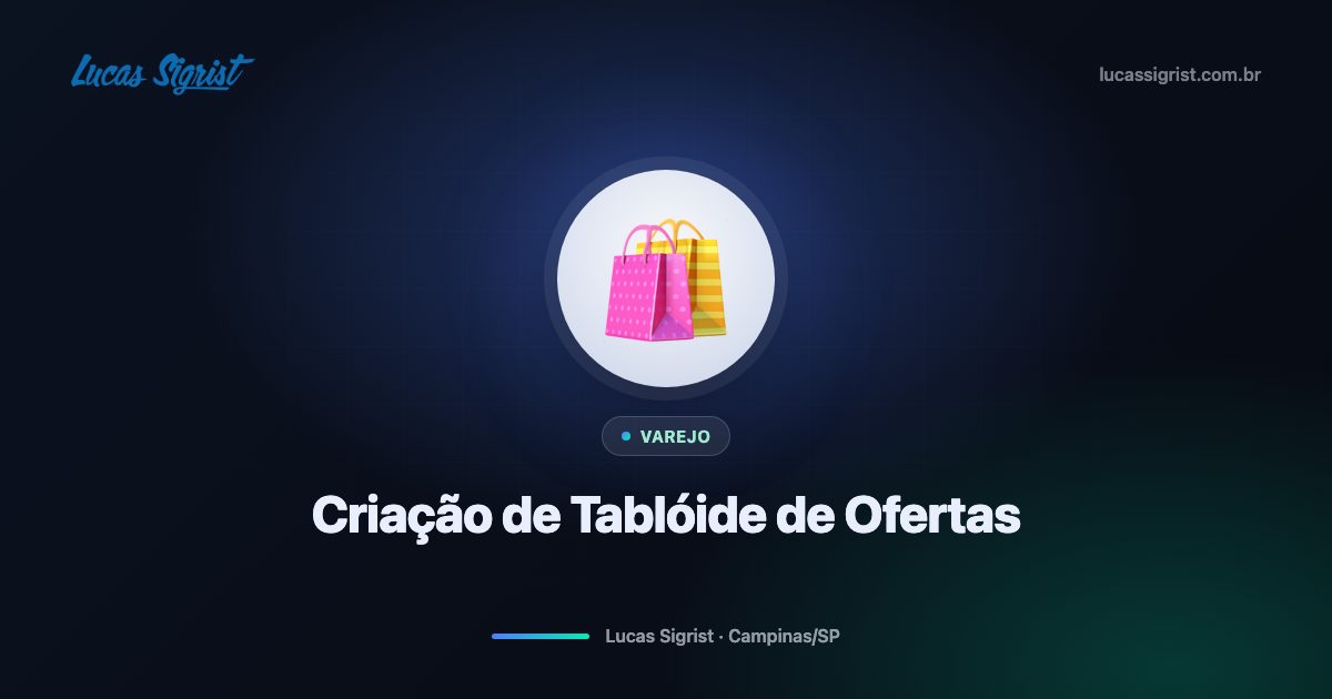 Criação de Tablóide de Ofertas (estilo supermercado) em Campinas/SP