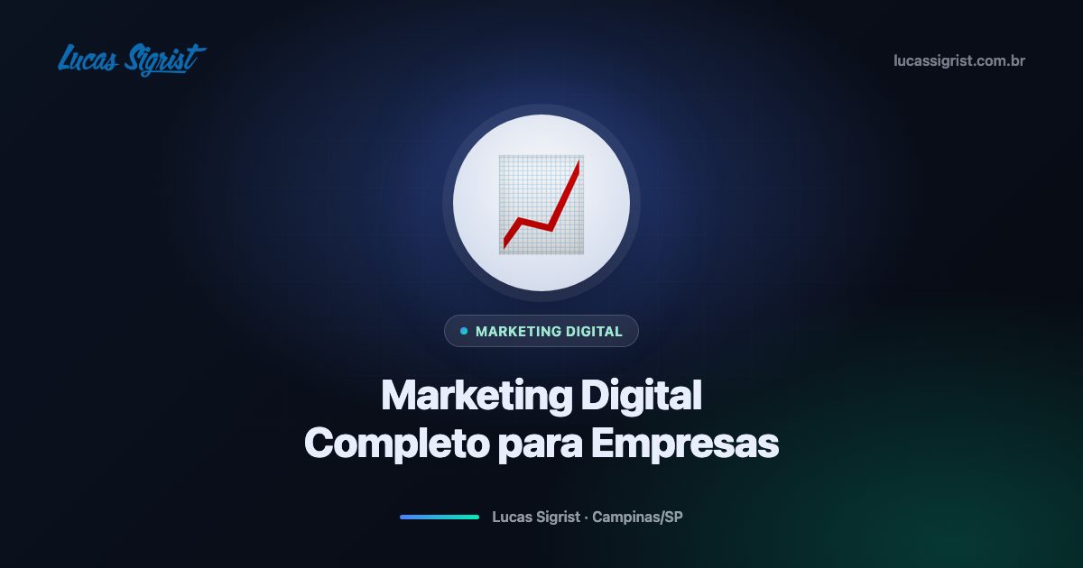 Marketing digital completo para empresas: site, SEO, GEO, tráfego pago, conteúdo e dados integrados em um único sistema de aquisição